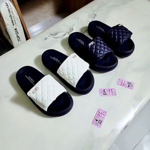 Dép Quai Ngang Chần Chỉ Dán Xé Đế Bằng 4P Chống Trượt Fullbox 6336-2