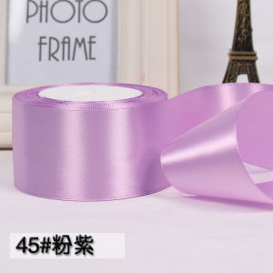 22m Long Pink Silk Satin Ribbon 50mm Wide Party Home Wedding Decoration Gift Wrapping Christmas New Year DIY Material Supplies