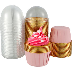 50Pcs Foil Muffin Cupcake Liner Cake Wrappers Baking Cups Tray Case DIY Cake Paper Cup Pastry Tool Wedding Birthday Party Supply