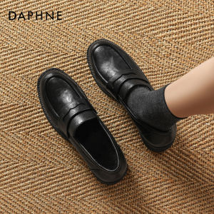 Daphne | Black Fleece Lined Platform Loafers Women