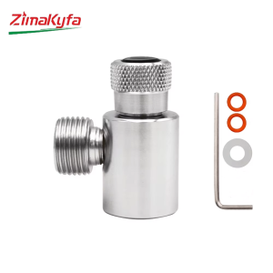 Metal Filling Adapter Tr21-4 Soda CO2 Gas Cylinder Tank Connector Kit for Sodastream to W21.8-14 Aquarium Homebrew Regulator