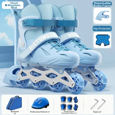 Braking Children Roller Skates With Protective Gear Set