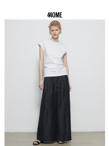 New Chinese Style Wide Leg Pants Womens Casual Drapey Silk And Linen Blend Pants Comfortable Airy Leisure Trousers