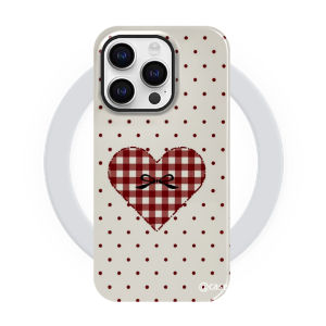 Magnetic Heart And Polka Dot Design Phone Case for iPhone 15 16 pro 14 plus 13 pro Max 12 Unique Artistic Soft Shell Back Cover