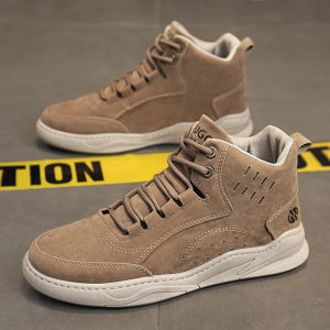 High Top Boots Mens Shoes Fashion Motorcycle Ankle Boots Shoes for Men Winter Boots Mens Sneakers Lace-Up Botas Hombre