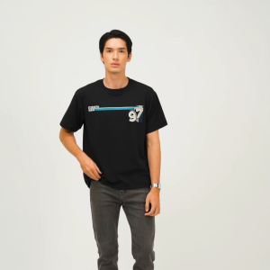 EDWIN JEANS - NINETY JET BLACK Kaos Pria Lengan Pendek SS - Top Man Graphic Tee