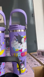 3D Cartoons thermos cup Ready stock 30oz (890ML) with free straw water/coffe cup 304 stainless steel