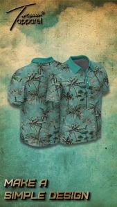 Turcoman polo golf-jersey pria dry fit motif summer fullprint  pendek