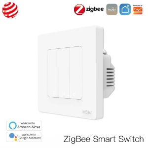 MOES Tuya ZigBee3.0 Star Ring Smart Push Button Switch/Scene Switch Smart Life APP Remote Control Works with Alexa Google Home