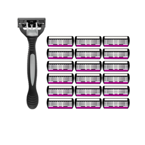 Hướng Dẫn Sử Dụng Dao Cạo An Toàn Cho Nam Giới Dao Cạo Bằng Thép Không Gỉ 6 Lớp Có Thể Thay Thế Đầu Dụng Cụ Tẩy Lông