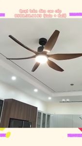 (Có Chốt An Toàn - Động Cơ Lõi Đồng)Quạt Trần Đèn Quạt Trần 5 Cánh KP508 6 Cấp Độ Gió Điều Khiển Từ Xa Hẹn Giờ