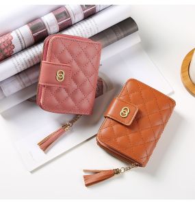 Aldawaar Dompet Pendek Pemegang Kad Wanita ( Hollow OO Womens Multi-slot Card Coin Zip Short Purse ) 12W6