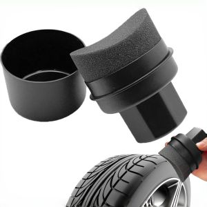 Car Tire Shine Sponge with LidTire Cleaner Dressing ApplicatorMulti-Purpose Coating Sponge for Tire Cleaning Waxing Polishing