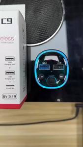 Kebeteme | Bluetooth Car FM Transmitter PD Type-C Car Adapter Dual USB Fast Charger Handsfree Radio Modulator MP3 Player Support TF card