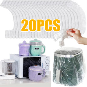 20PCS Large Thickened Dust Cover Plastic Waterproof Dustproof Film Fan Air Fryer Rice Cooker Microwave Oven General Household Appliance Dust Cover Kitchen Accessories