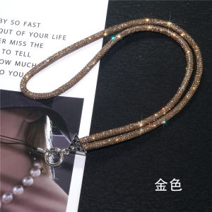 Luxurious Full Diamond Red Flashing Drill Mobile Phone Lanyard Long And Short Hand Wrist Style Premium Feel Universal Accessory