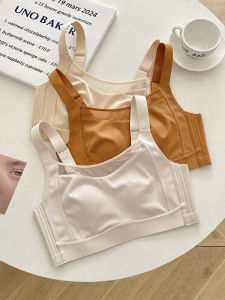 เสื้อชั้นในแบบเกาะอกหูกระต่ายบางเฉียบสำหรับผู้หญิงในฤดูร้อน ป้องกันการหย่อนคล้อย ไร้ตะเข็บ เสื้อชั้นในทรงวี ทรงกระบอกเล็ก
