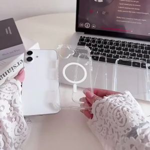 Shockproof Hard Clear Magnetic Case for IPhone 18Pro Max 17 16 15 14 Ott-box Heavy Duty Silicone Anti Drop Hard Protection Cover