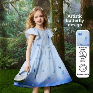 Ask Junior | Mid-Old Girls Summer Unique Tie-Dye Princess Dress