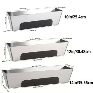 1 PCS 10/12" /14 Stainless Steal Drywall Taping Mud Pan with Non Slip Grip Drywall Tool Tray Bucket