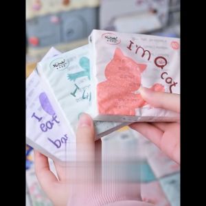 ONE-C924 Tissue Karakter Lucu Isi 120 Lembar Sekali Pakai / Tisu Kering Bermotif 120 Sheets 3 Ply