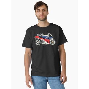 Honda | Honda Mens and Womens T-shirt Summer New Cotton Tee Honda Vfr750r Rc30 Short-sleeved Spring Autumn Motorcycle Cycling Top