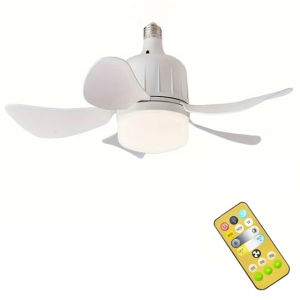 LED 30W Ceiling Fan Light E27 with Remote Control for Dimming 45CM Fan Suitable for Living Room Study Household Use 85-265V