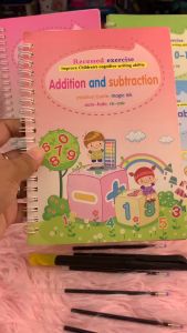 COD Childrens Books Copybook 4pcs Set Practice Writing Kids Reusable Learning Copybook with Pen