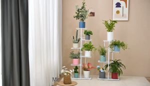 Plant Rack Metal Flower Rack Outdoor Bedroom Balcony Office Garden Environmental Protection Frame Storage Balcony