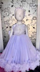 Baby white baptism outfit dress long gown