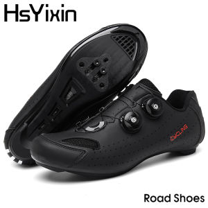HsYixin Bicycle SneakersMTB Men and Women Road Bike Boots Flat Bottom Racing Speed Sneakers Off Road Bike Shoes Pedal Bike Shoes