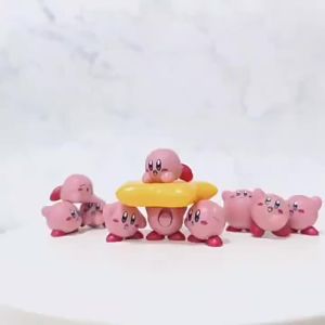 Bandai | 2026 11cs/Set Games Star Kirby Anime Figure Cute Cartoon Pink Kirby Mini Figure Decorative Collection Toy For Childrens Gifts