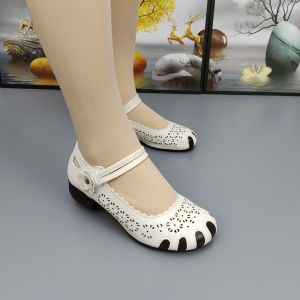 Womens Hollow out Breathable Slip-On Shoes Comfortable Non-Slip Lightweight Sandals for Spring Summer Mothers Walking