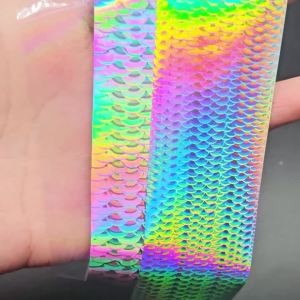 4X50CM Holographic Fish Scale Transfer Foil Nail Art DIY Laser Silver Decals Hot Stamping Foil for Fishing Lure