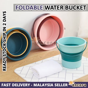 Encora Foldable Water Bucket Baldi Air Baldi Lipat Tong Lipat Outdoor 折叠水桶 Travel Pail Camping