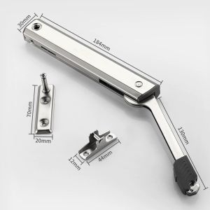 Adjustable Gas Strut Piston for Upward Opening Doors - Anytime Stop Cabinet Door Hydraulic Cylinder for Wardrobe and Furniture