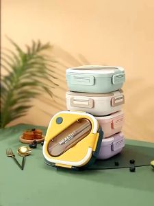 Lunch Box Kotak Bekal Terbaru Terdiri Dari 3 Sekat Kapasitas 1300ml Free Sendok Garpu 919 BPA FREE