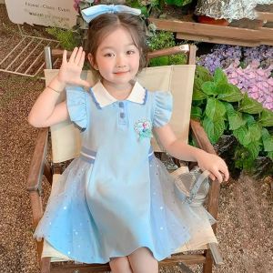 เดรสเจ้าหญิงแมมโบ้มิ้นท์ชุดเดรสแขนกุดฤดูร้อนชุดเจ้าหญิงนางฟ้าสุดๆสำหรับเด็กผู้หญิง