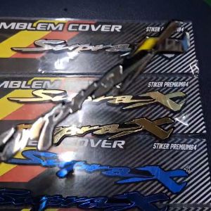 Emblem Honda Supra X old Logo Motor 3D Akrilik Variasi Modip sepasang