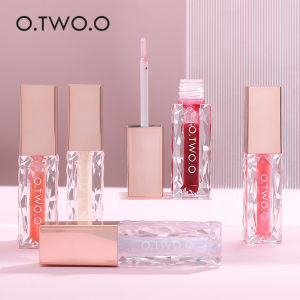 O.TWO.O Crystal Clear Fruit Ice Gloss Lip Glaze Moisturizing Hydrating Smooth Transparent Glassy Lipstick for All Skin Types
