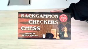 Wooden Chessboard 3 In 1 Chess Checker Set Folding Board Chess Game International Chess Set Kid And Adults Puzzle Toys