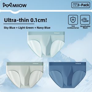 MiiOW | Cool Light Icy Silk Mens Briefs Large Size