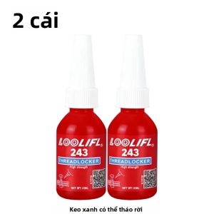 LOOLIFL | Keo Bịt Ren Chịu Nhiệt Độ Cao 10ml 243 Màu Xanh Dương Độ Bền Trung Bình Chống Rò Rỉ Tháo Lắp Thủ Công Dùng Cho Ốc Vít.