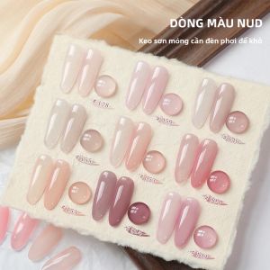 XEIJAYI 9 Chiếc/bộ Sơn Móng Tay Dạng Gel Màu Nude Tự Nhiên Giữ Màu Lâu Thanh Lịch Tinh Tế Hoàn Hảo Cho Nơi Làm Việc Gốc Acrylate/Carbamate Copolymer