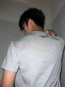 Pure Cotton Light Grey Mens Short Sleeve T-Shirt Shoulder Width Regular Fit Summer Casual round Neck Half Sleeve Top