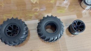 RED SPIDER 4 Cái 130mm 2.2 Inch RC Monster Truck Lốp Xe Và Bộ Vành Bánh Xe Bằng Nhựa Dành Cho Tỷ Lệ 1/10 Traxxas Stampede HSP