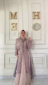 Lalisa Outer Brukat Terbaru 2025 Viral/Outer Dress Brukat Tile Mewah/Outer Dress Kondangan Kekinian