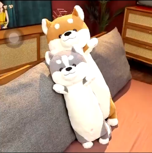 gấᴜ Bông Chó shiba đứng Lông mịn Gối Ôm chó siu đáng yêu gối ôm cho bé gối ôm dài hình thú cute  K3T5