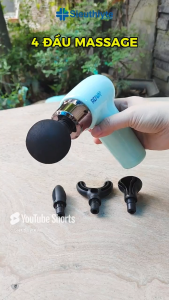 Máy Massage Cầm Tay Mini Súng Massage Cầm Tay Toàn Thân Fascia Reiwa PS-888 | 4 Đầu Bảo Hành 1 Năm