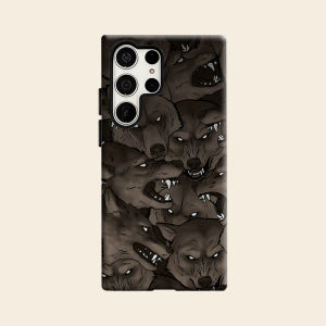Ferocious Wolf Head Seamless Luxury Fashion Full Lens Protective Case for Samsung Galaxy S26 S25 S24 A56 A36 Plus Ultra